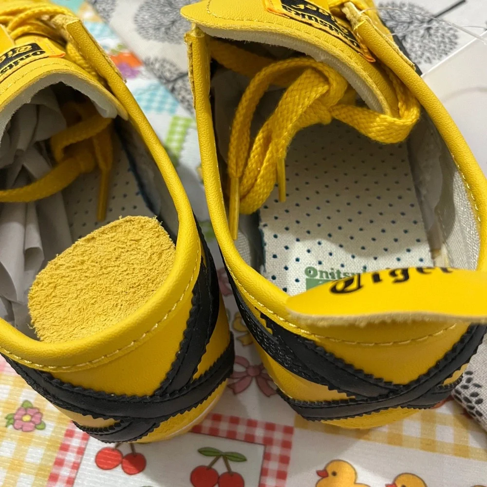 Onitsuka Tiger Yellow and Black Women's Sneakers